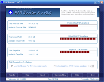 RAM Booster Pro screenshot