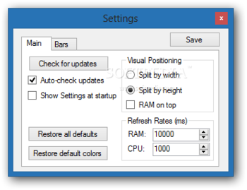 RAM CPU Taskbar screenshot