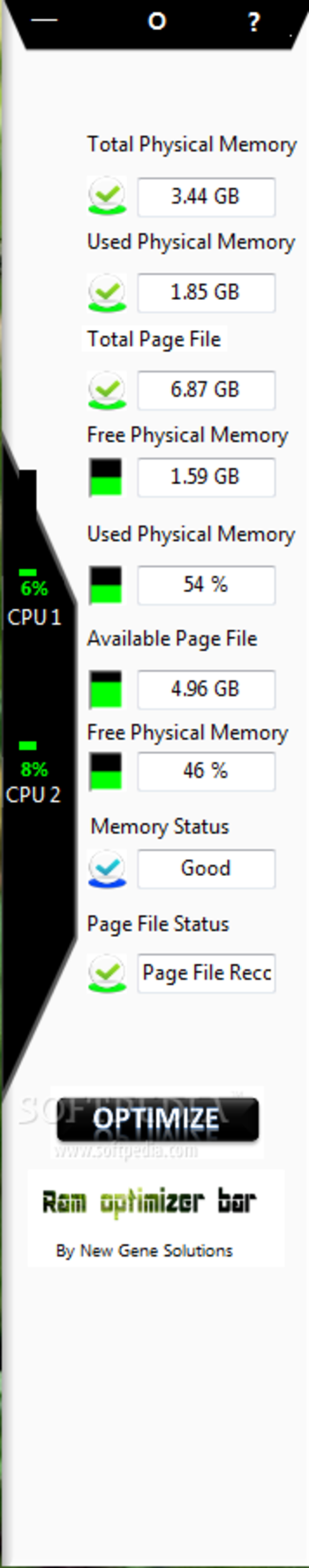 Ram Optimizer Bar screenshot
