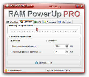 RAM PowerUp screenshot