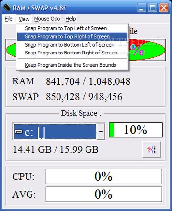 RAM / SWAP screenshot 2