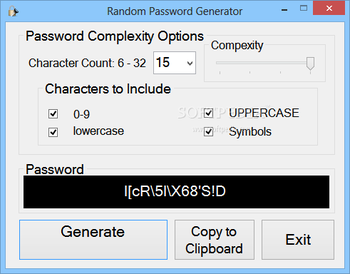 Random Password Generator screenshot