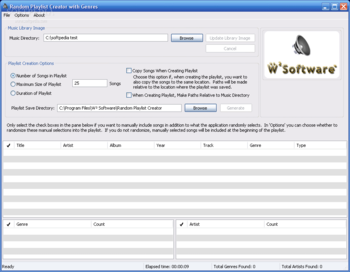 Random Playlist Creator with Genres screenshot