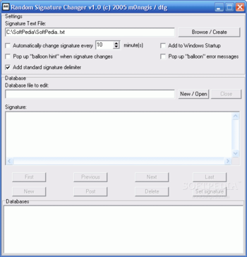 Random Signature Changer screenshot