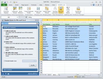 Random Sorter for Excel screenshot