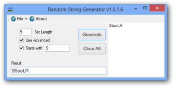 Random String Generator screenshot