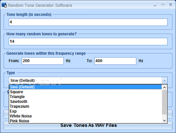Random Tone Generator Software screenshot 2