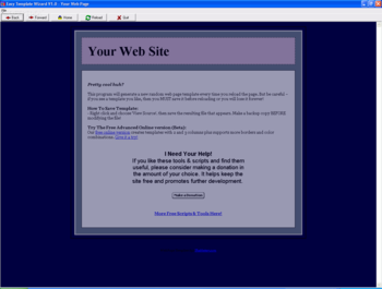 Random Web Template Generator screenshot