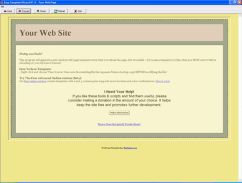 Random Web Template Generator screenshot 2