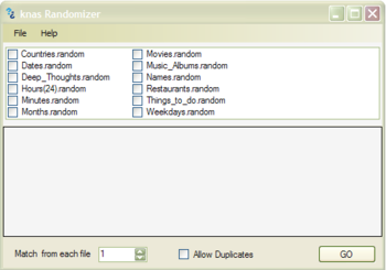 Randomizer screenshot