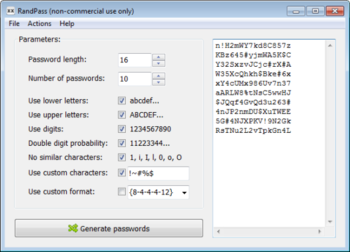 RandPass screenshot 2