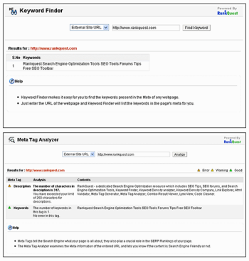 RankQuest Free SEO Tools Source screenshot