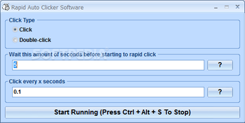 Rapid Auto Clicker Software screenshot