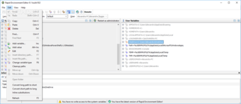 Rapid Environment Editor screenshot 2
