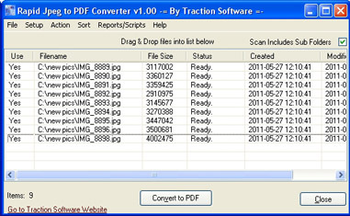 Rapid JPEG to PDF Converter screenshot