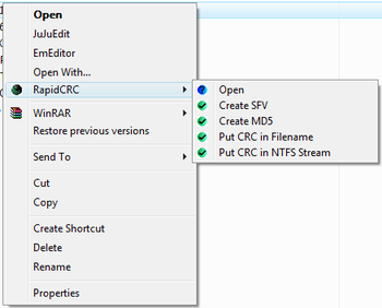 RapidCRC  screenshot