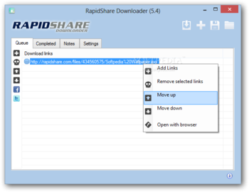 RapidShare Downloader screenshot