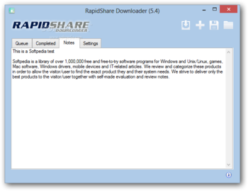 RapidShare Downloader screenshot 2
