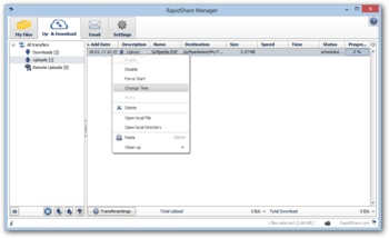 RapidShare Manager screenshot 5