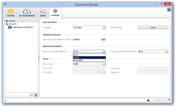 RapidShare Manager screenshot 7