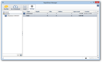 RapidShare Manager screenshot 8