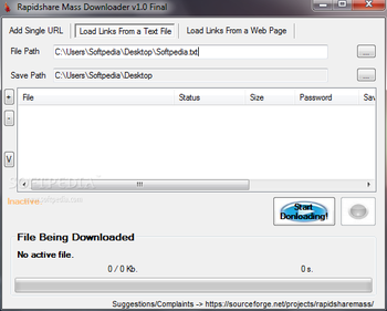 Rapidshare Mass Downloader screenshot 2