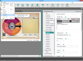 Raptivity Suite screenshot 3