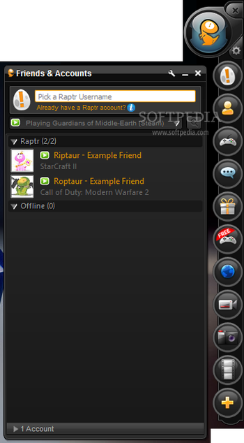 Raptr screenshot
