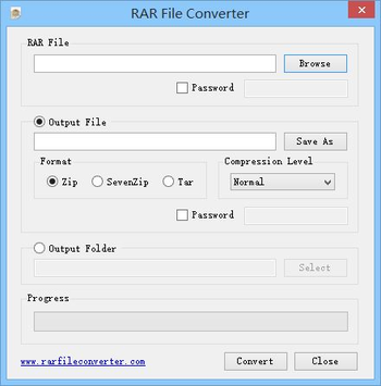 RAR File Converter screenshot