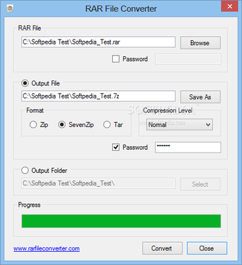 RAR File Converter screenshot