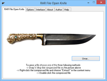 RAR File Open Knife screenshot