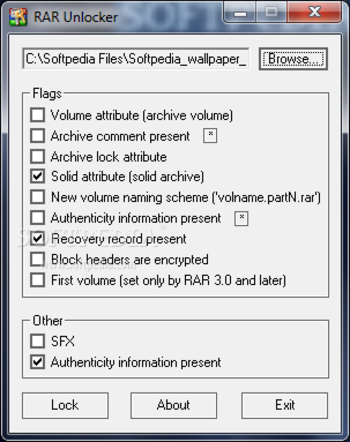 RAR Unlocker screenshot