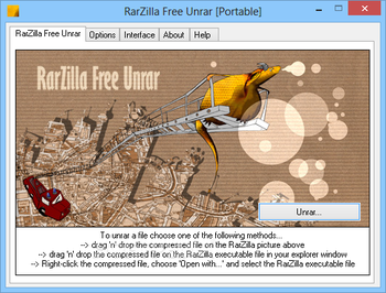 RarZilla Free Unrar Portable screenshot