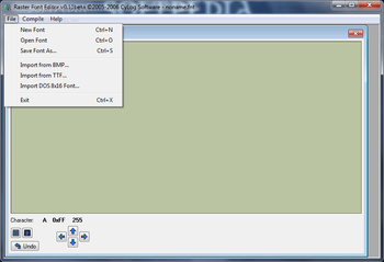Raster Font Editor screenshot 3