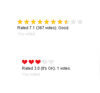 Rating System with JavaScript screenshot