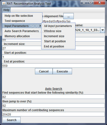 RAT:Recombination Analysis Tool screenshot 2