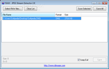 RAW - JPEG Stream Extractor screenshot
