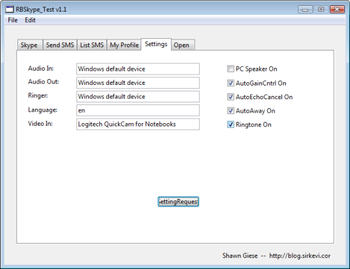 RBSkype Test screenshot 3