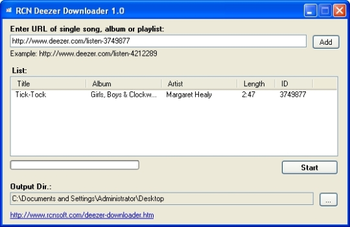 RCN Deezer Downloader screenshot