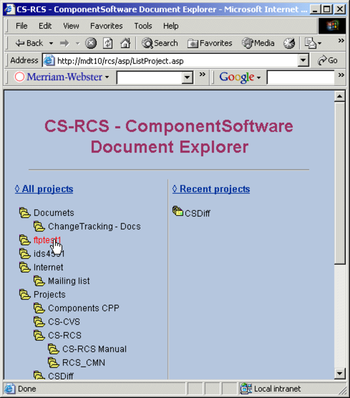 RCSBrowser screenshot 2