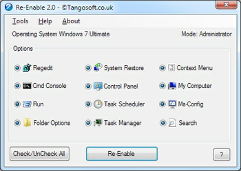 Re-Enable Portable screenshot