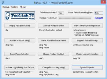 ReAct screenshot