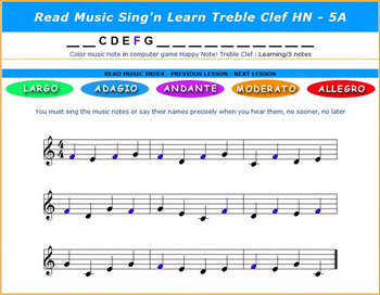 Read Music Notes Sing Learn HN screenshot
