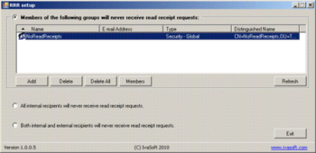 Read Receipt Remover for Exchange 2007/2010 screenshot 2