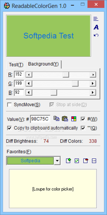 ReadableColorGen screenshot