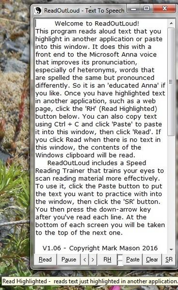 ReadOutLoud screenshot