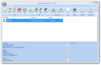 Real Time Sync Portable screenshot