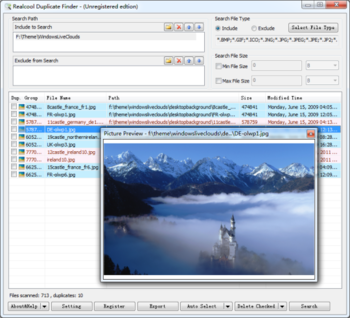 Realcool Duplicate Finder screenshot
