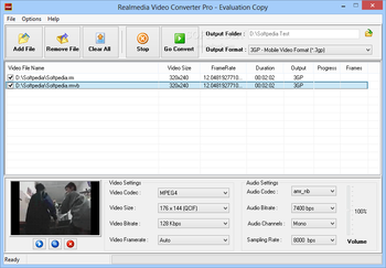 Realmedia Video Converter Pro screenshot