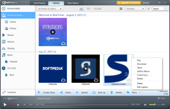 RealPlayer screenshot